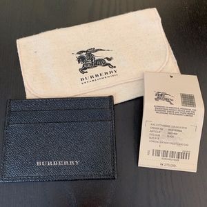 New Burberry Leather Card Case